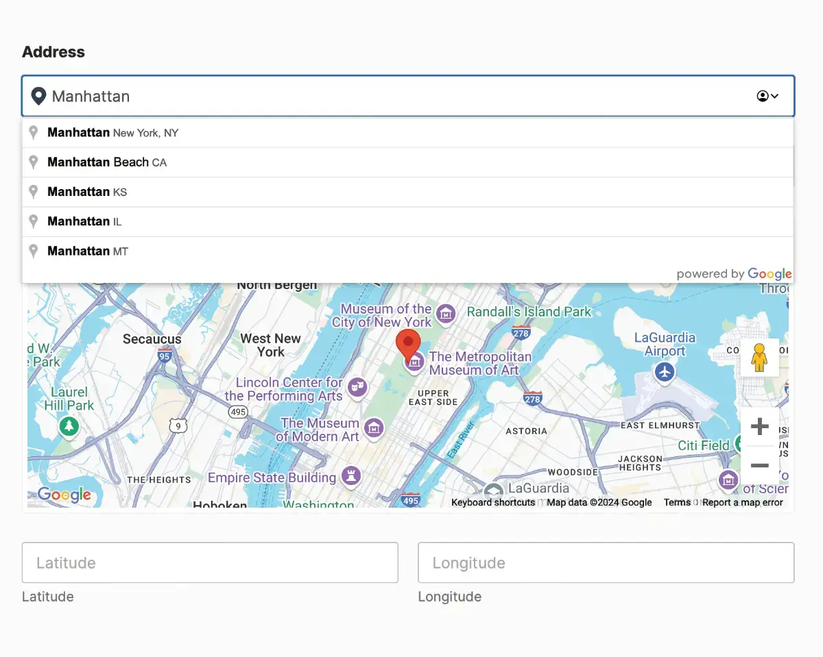 Geolocation Fields in Front-end Formidable Forms