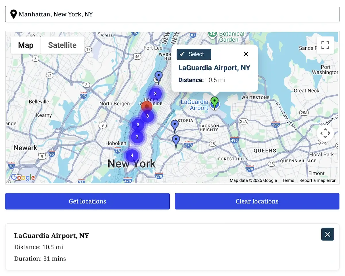 Formidable Forms Nearest Locations